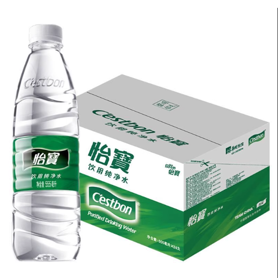 包邮 怡宝饮用水纯净水555ml*24瓶 整箱装
